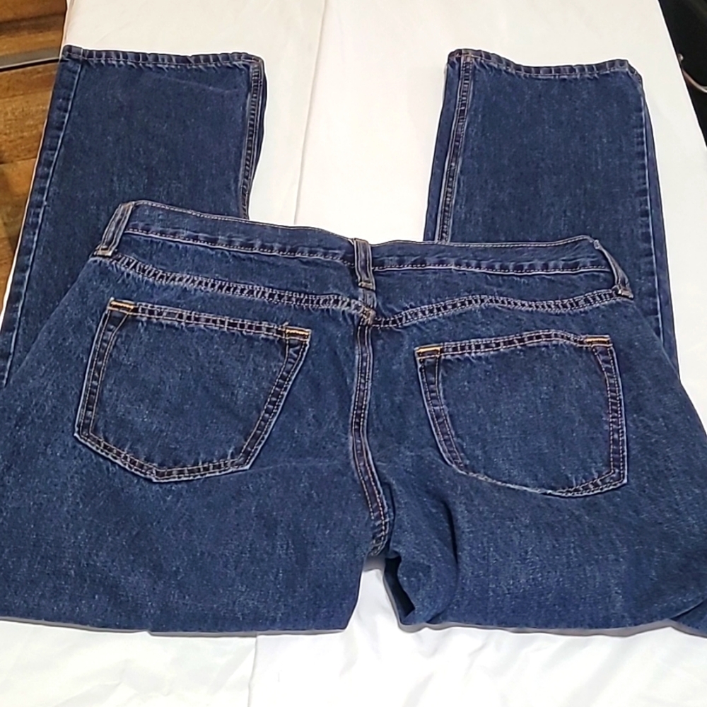 Old Navy Dark Wash Straight Cut Blue Jeans 32x30